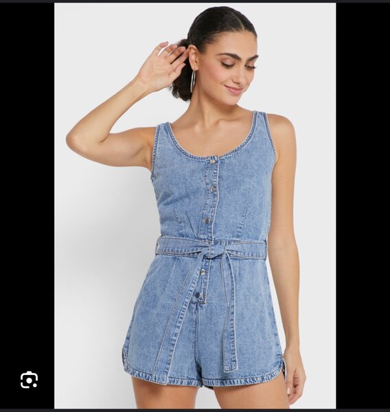 Denim romper