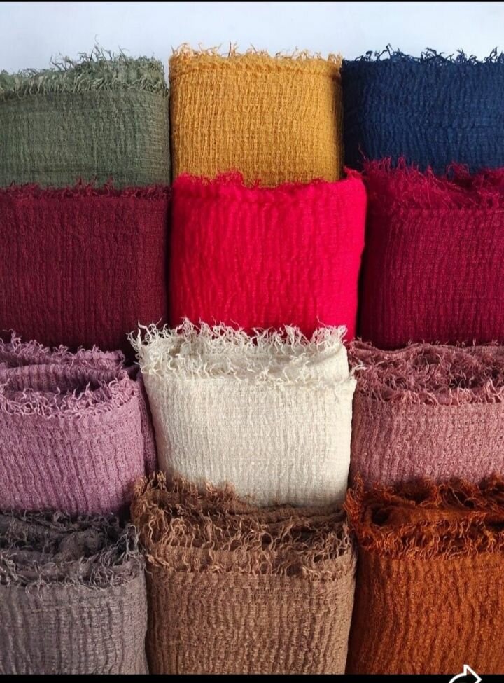Écharpes en coton colorées