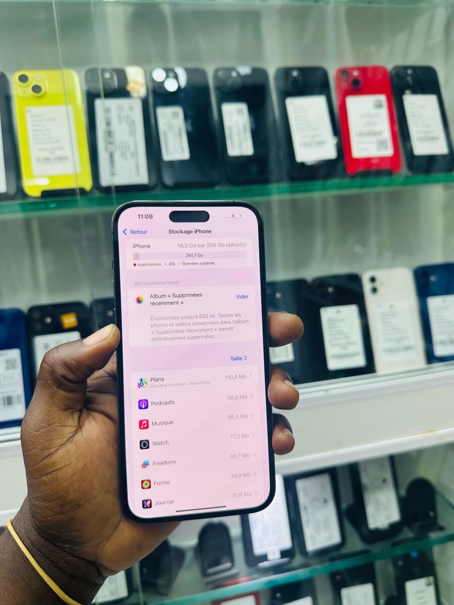 14 pro max 256giga sans messag