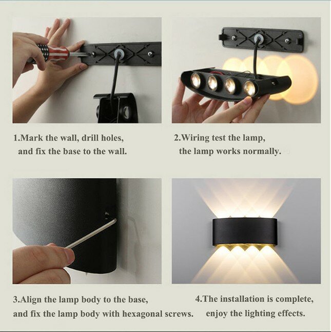 Applique murale extérieure LED IP65