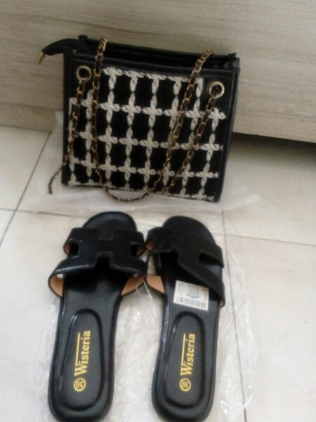 Sandales élégantes noires sac