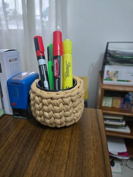 Panier au crochet déco