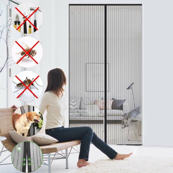 Rideau magnétique anti-moustique Pour la porte