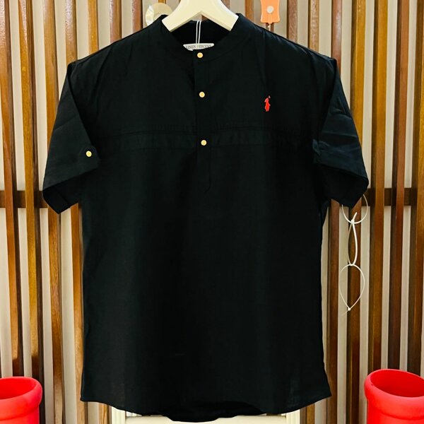 Short-sleeves Linen Shirt