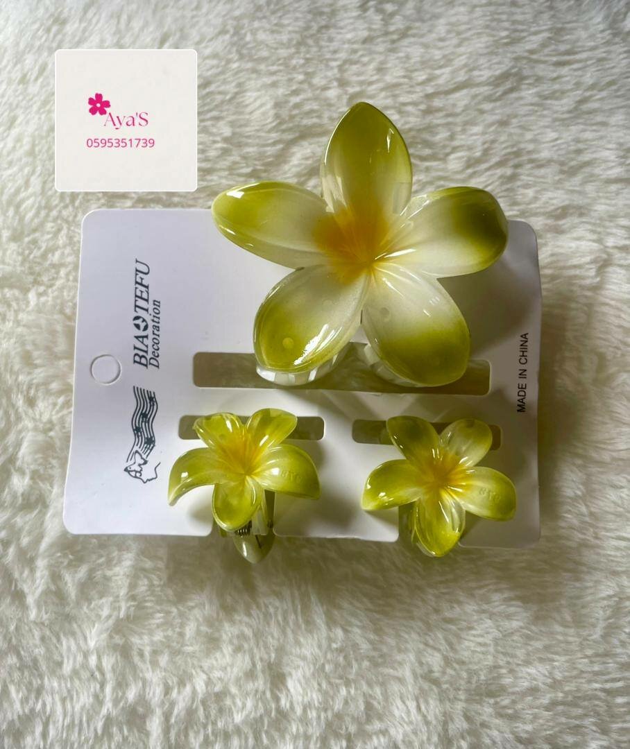 Pinces à cheveux fleur colorée