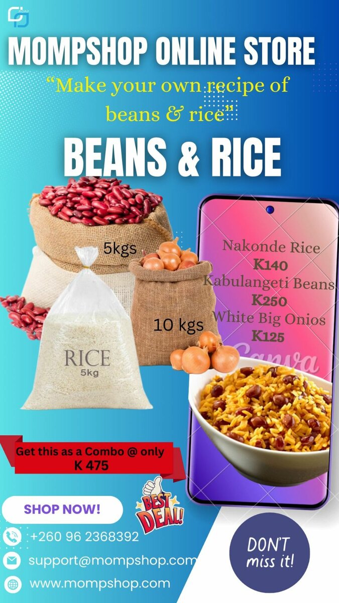 Nakonde Rice and Kabulangette beans
