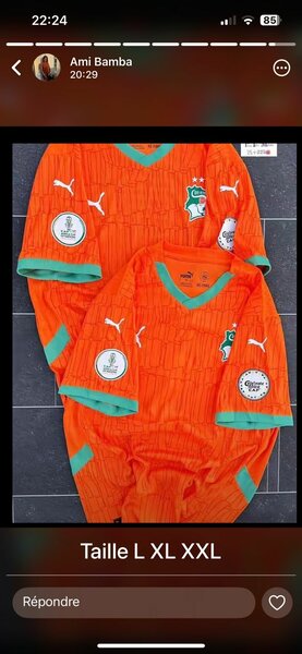 Maillot Côte d'Ivoire