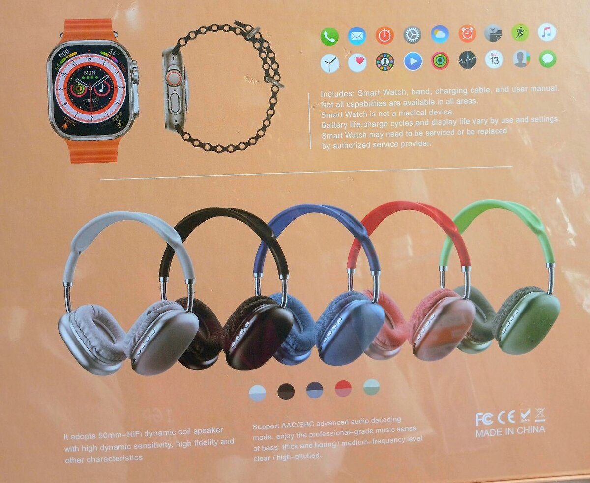 Casque et Montre Intelligente Crown C9