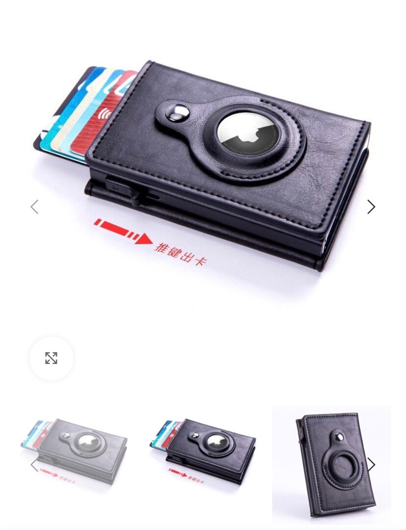 AirTag + RFID-Blocking ID card wallet