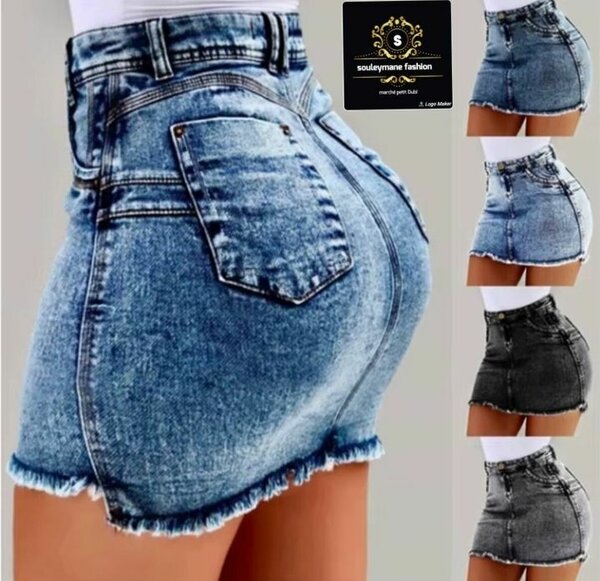 Jupe en Jean Taille Haute