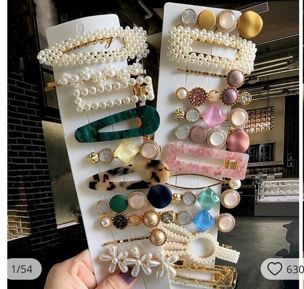 Bronche à cheveux et hijab en perles pour femmes et filles