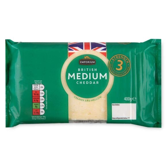 Emporium British Cheddar Cheese 400g