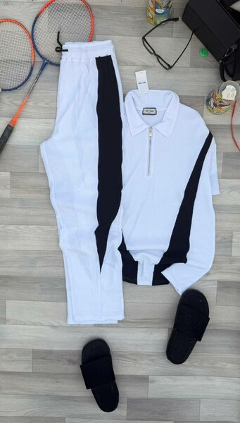 Survêtement mixte contrasté