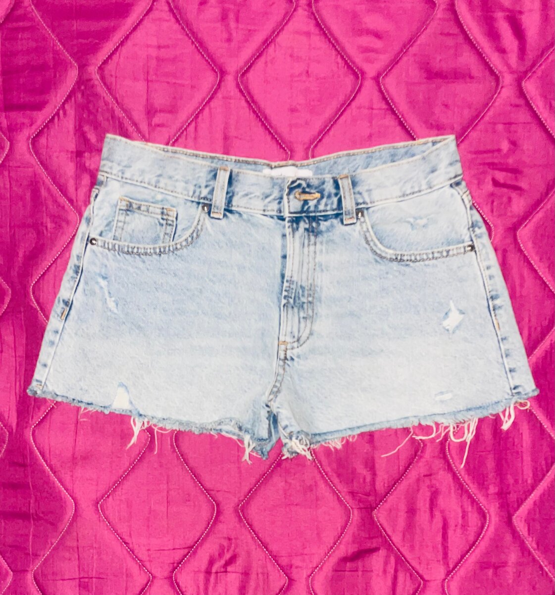 Short en jean taille haute