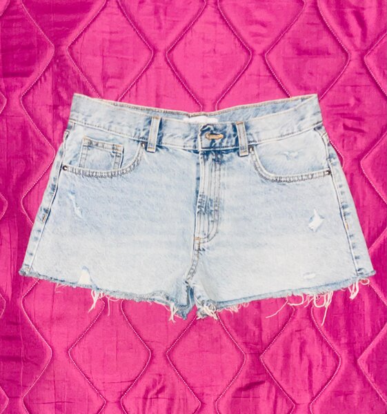 Short en jean taille haute