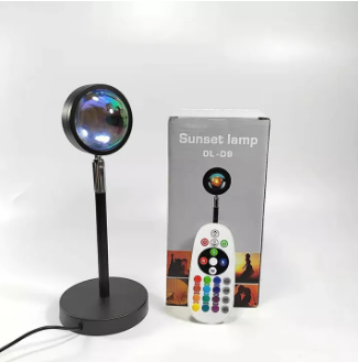 Remote Control Sunset Projection Lamp 16 Colors Changing Rainbow Sun Halo Led Atmosphere Night Light USB Powered for Celebrities By AWCTraders
