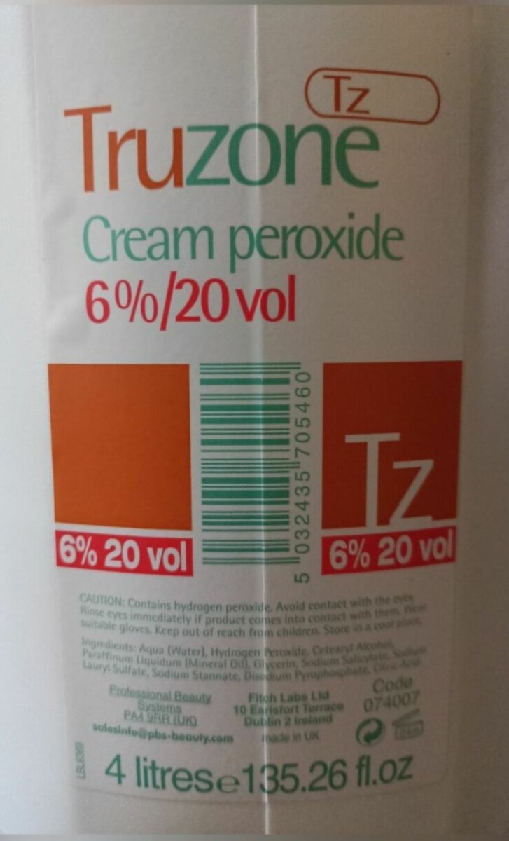 Hair Developer Truzone 20Vol