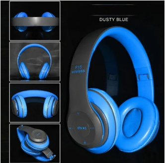 Wireless Headphones, P47 Bluetooth Foldable Headset with Microphone Support FM Radio TF for PC TV Smart Phones & Tablets Etc