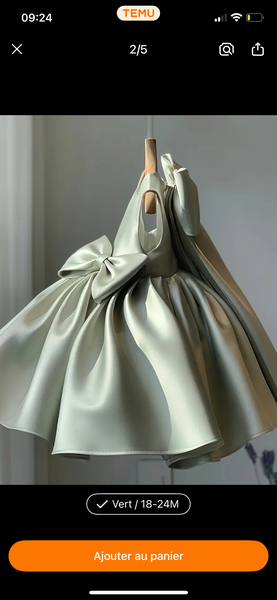 Robe bébé avec nœud 1an & demi