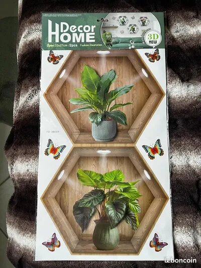 3D Flower pot sticker