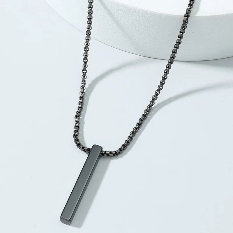 Black Bar Necklace