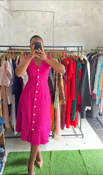 Stylish and high-quality women's dress pink