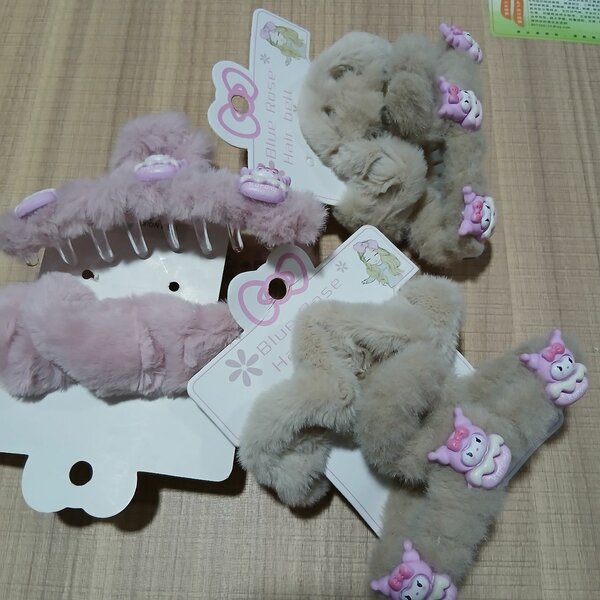Barrettes peluche mignonnes