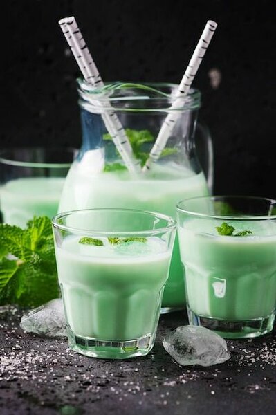 Jus menthe au lait