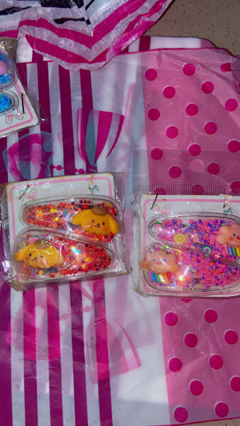 Barrettes colorées avec ourson