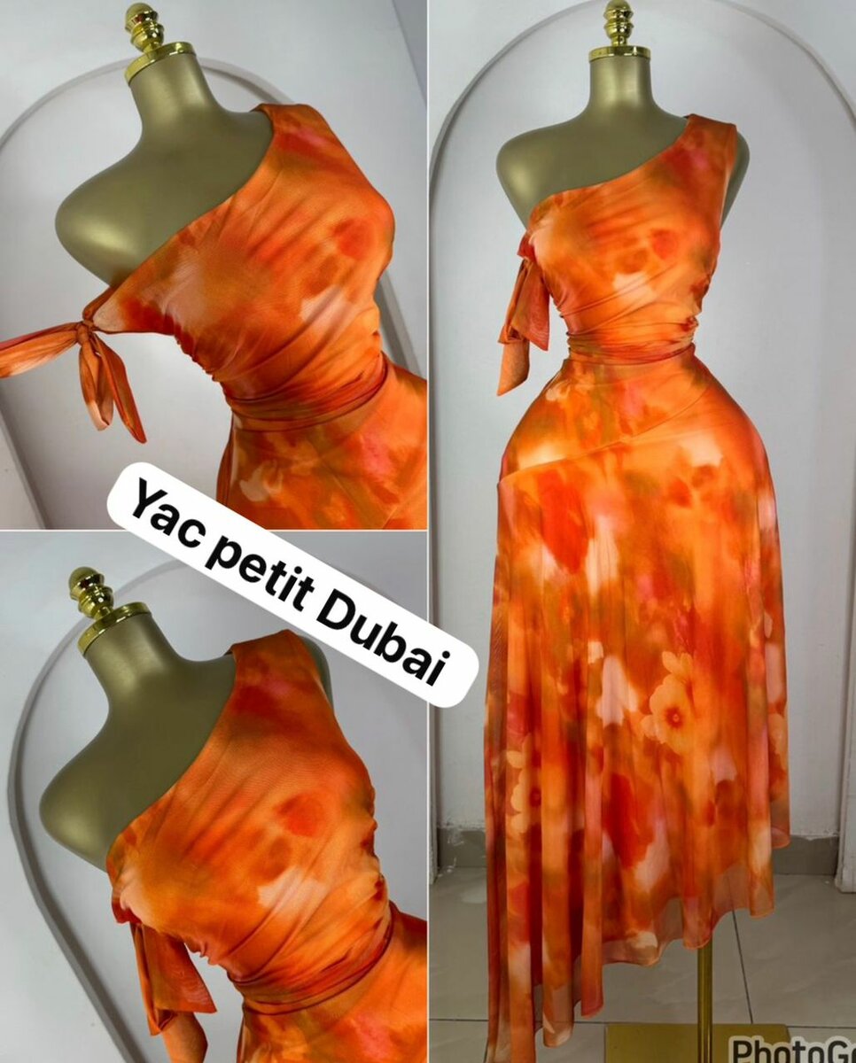 Robe orange élégante