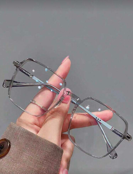 Lunettes style rétro transparentes