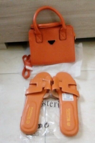 Sandales  sac orange élégant39