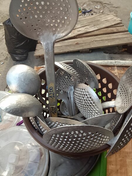 Écumoire louche en aluminium