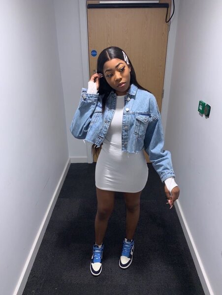 Robe moulante blanche & jacket