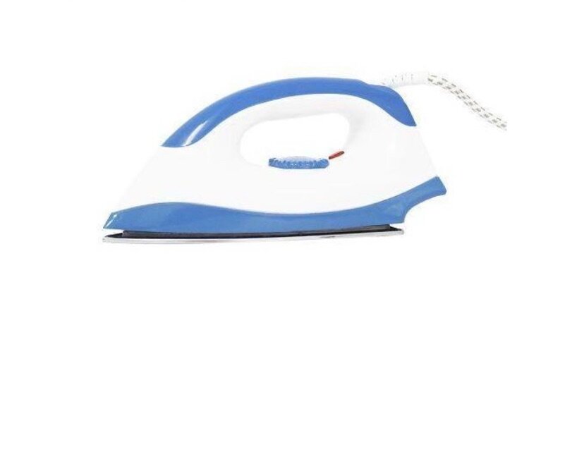 HD-198A-J Electric Dry Iron Box - 1000W - White & Blue Brand