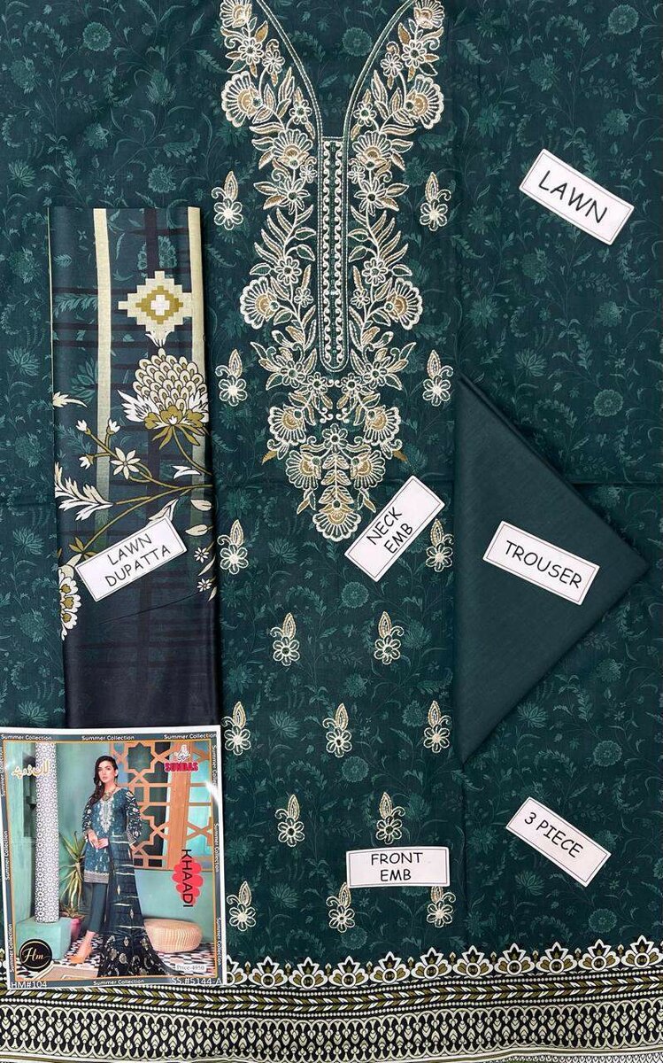 Printed lawn suit