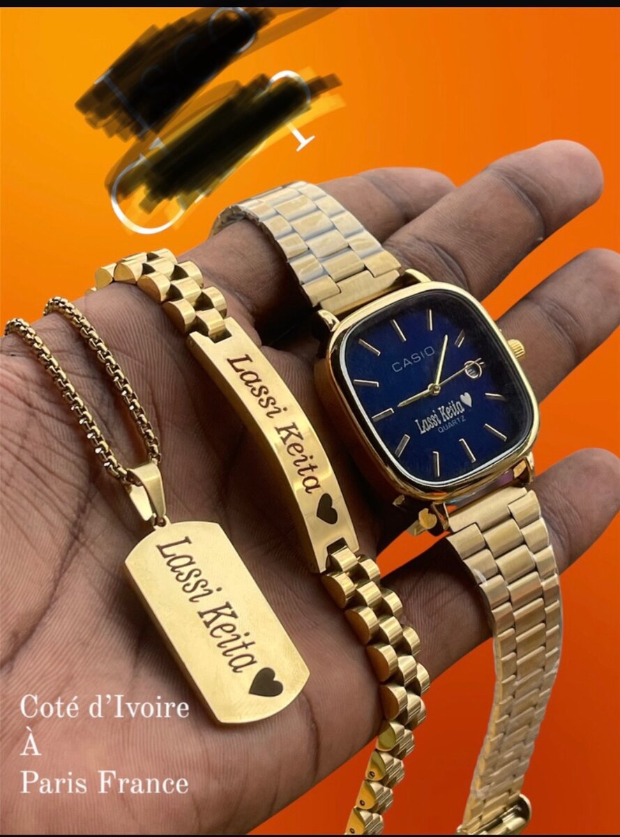 Ensemble Montre et Bijoux Luxe