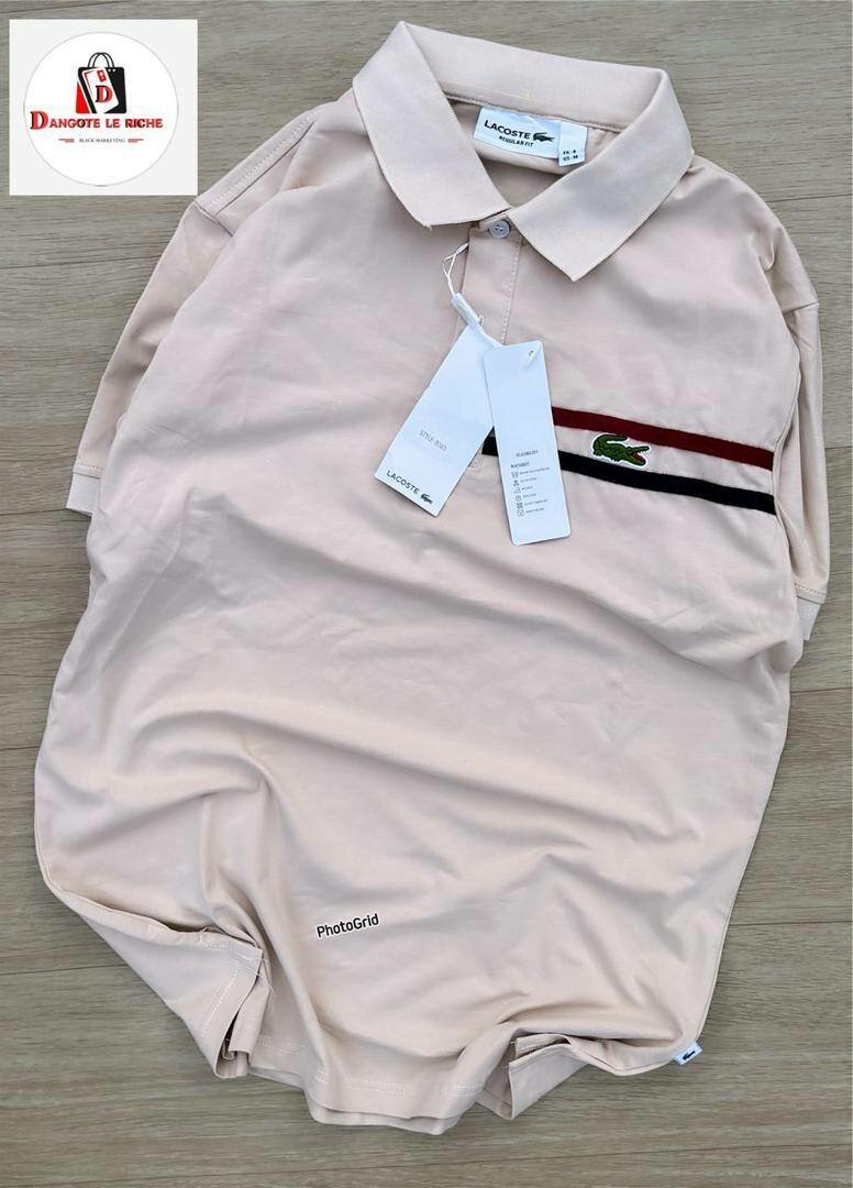Polo Lacoste beige élégant