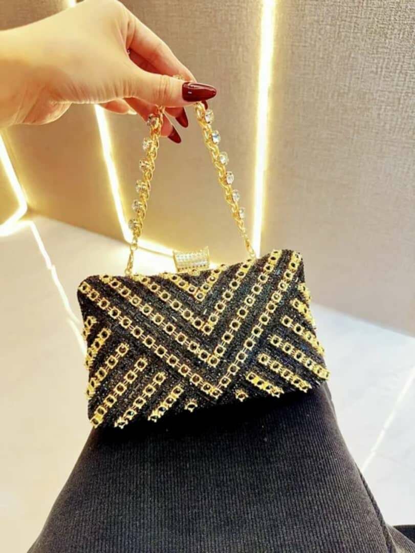 Sac à main élégant strass