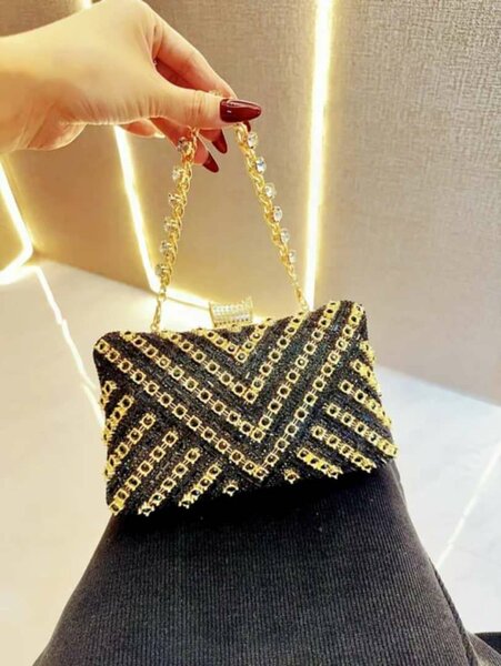 Sac à main élégant strass