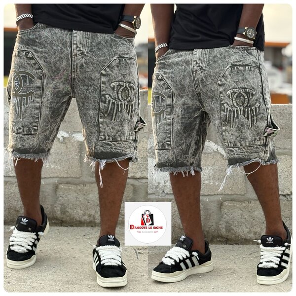 Shorts en jean délavé