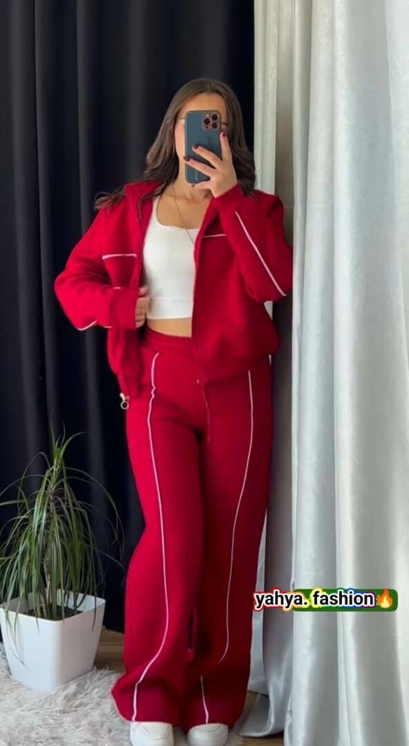 Ensemble de jogging rouge chic