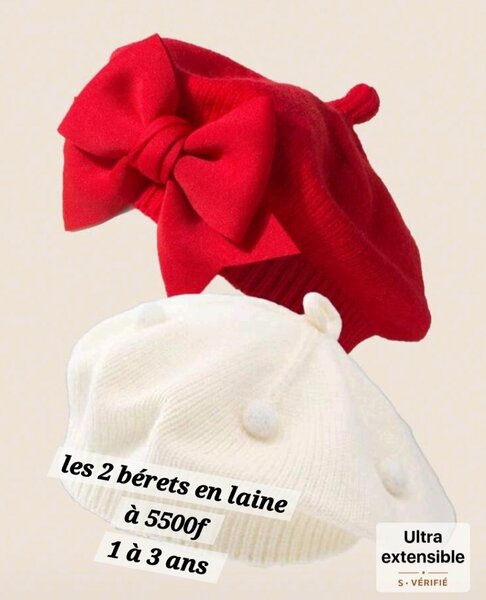 Bérets en laine pour enfants