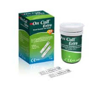 ON CALL EXTRA GLUCOMETER 50 SUGAR TESTING STRIPS 1 X 50