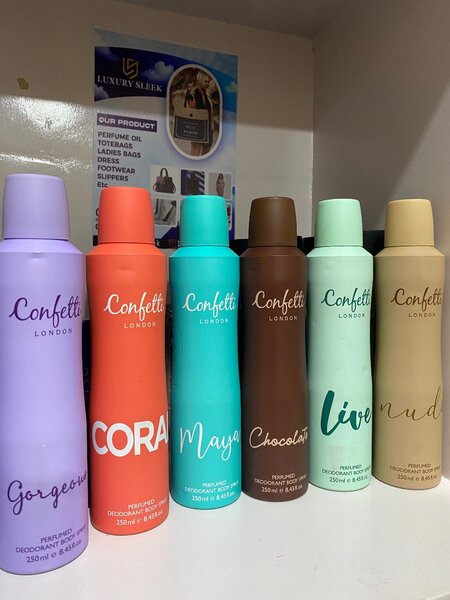 Confetti body spray