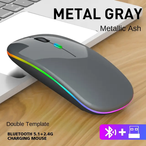 Souris Bluetooth RGB Metalique