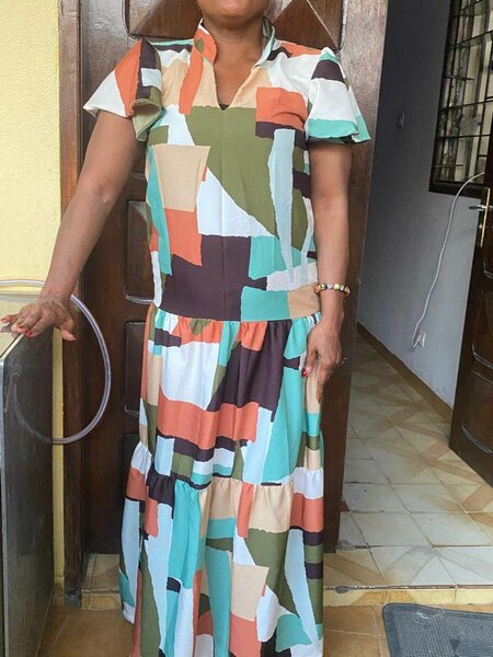 Robe colorée pour femme