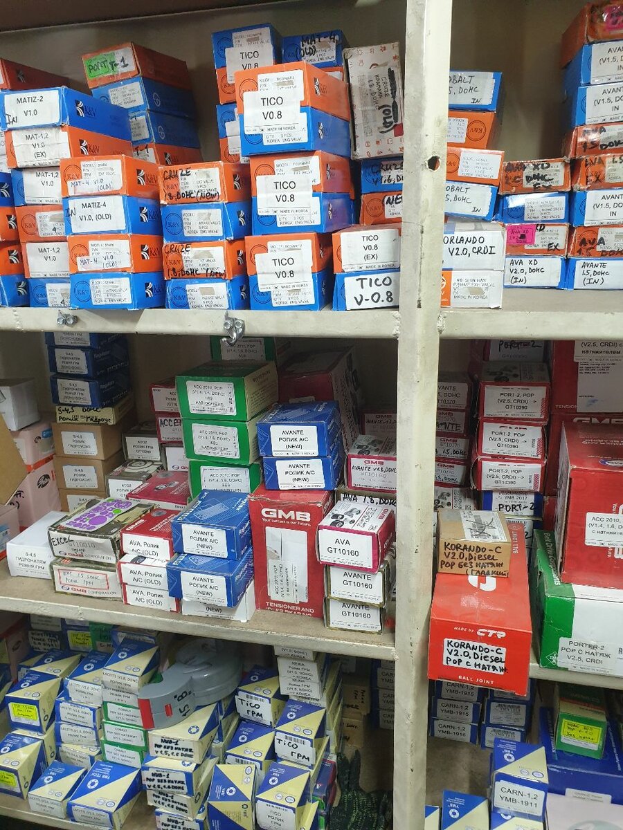 Клапана и ролики для корейских машин. запчасти по двигателю