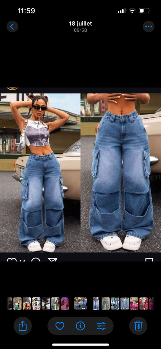 Jeans larges pour femme tendance