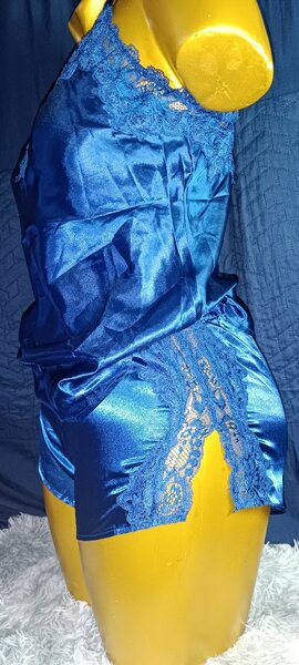 Pyjama Satin Dentelle Femme